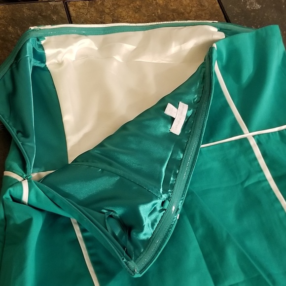 Strapless Green & white Floral Dress - Picture 6 of 8